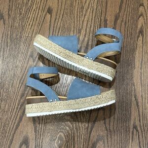 SODA Open-Toe Wedge Sandal
